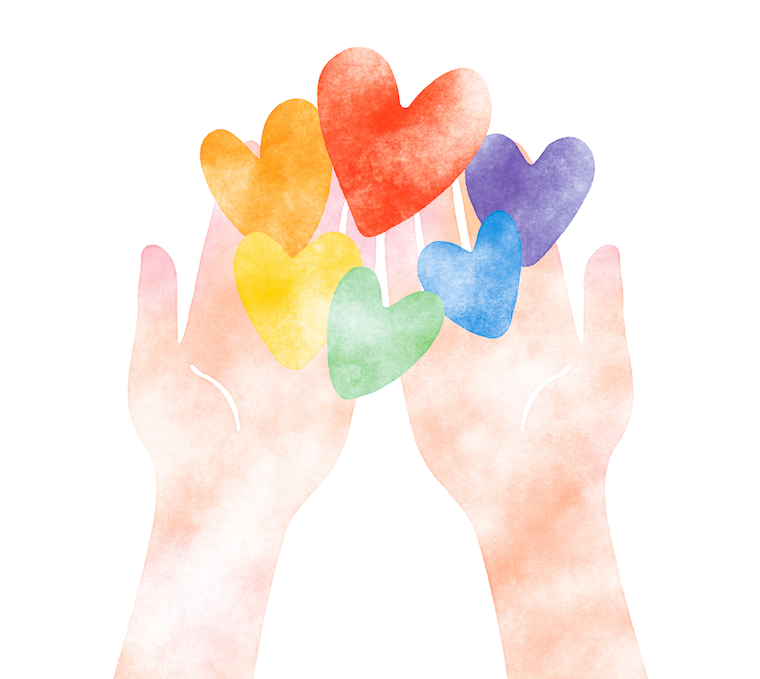 手の上のハート